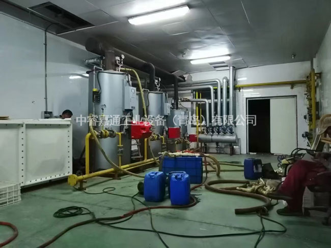 鍋爐換熱設備施工現場