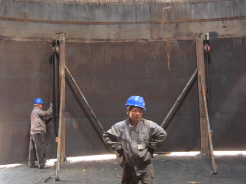 油罐拆除安全施工現場